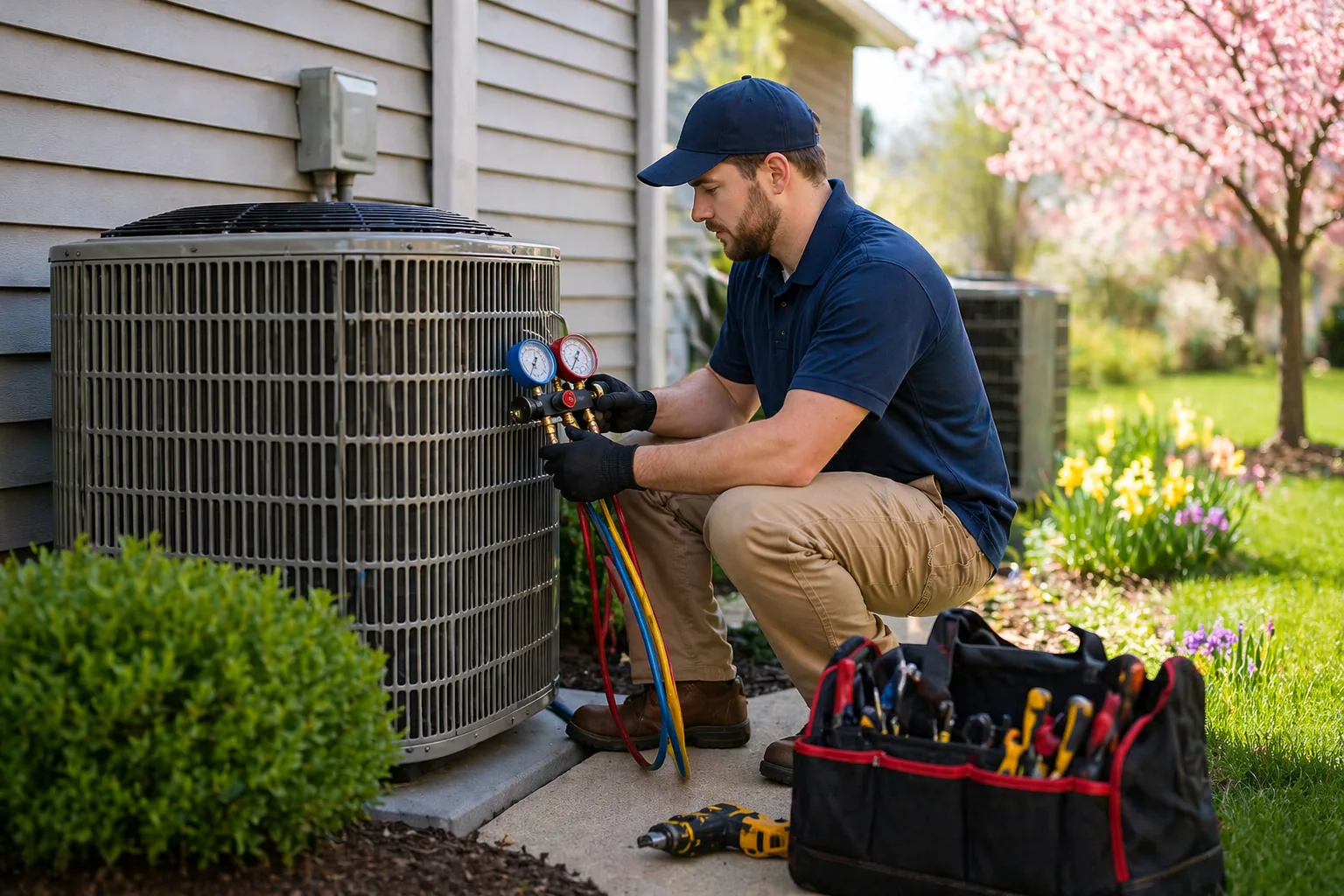 Illustration for Spring HVAC Check: Tune-Up Your Heating and Cooling System with Mechanical Heating, Cooling & Electrical