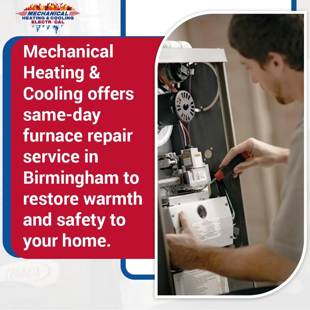 Visual for the release: Mechanical Heating, Cooling & Electrical Offers Fast Furnace Repair Service in Birmingham