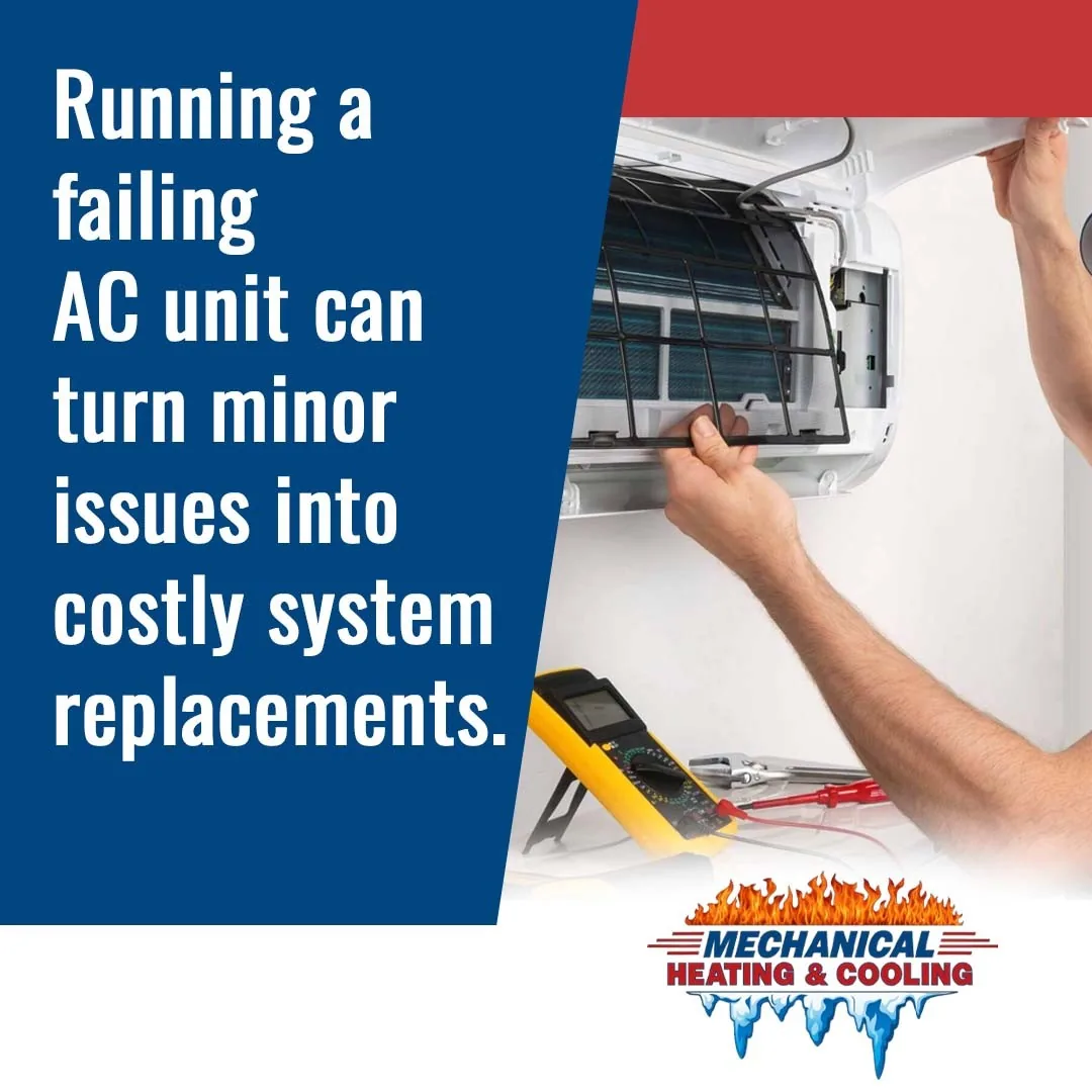 Visual for the release: Mechanical Heating, Cooling & Electrical Addresses AC Replacement Timing
